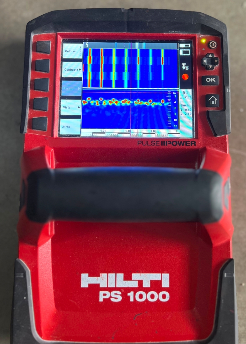 Hilti PS 1000 X-Scan display